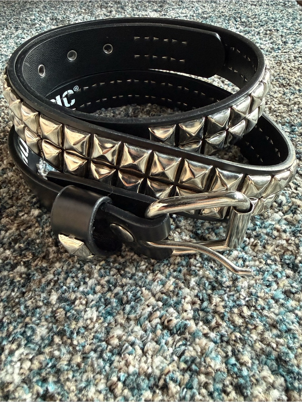 Hot Topic studded black belt size 38